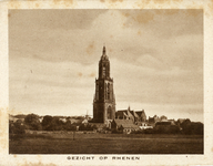 11984 Gezicht op Rhenen, uit het zuidwesten, met in het midden de Cunerakerk.